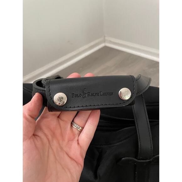 Polo Ralph Lauren Large Black Duffel Bag Weekender Travel Gym Business Trip - Picture 11 of 16